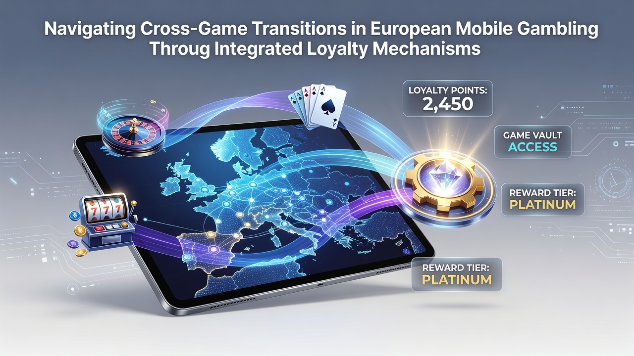 Mobile Geräte zeigen vernetzte Belohnungssysteme für nahtlose Spielübergänge in europäischen Glücksspiel-Apps